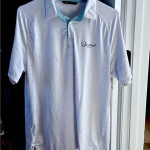 Barstool Golf Classic White Polo Shirt with Breathable Fabric